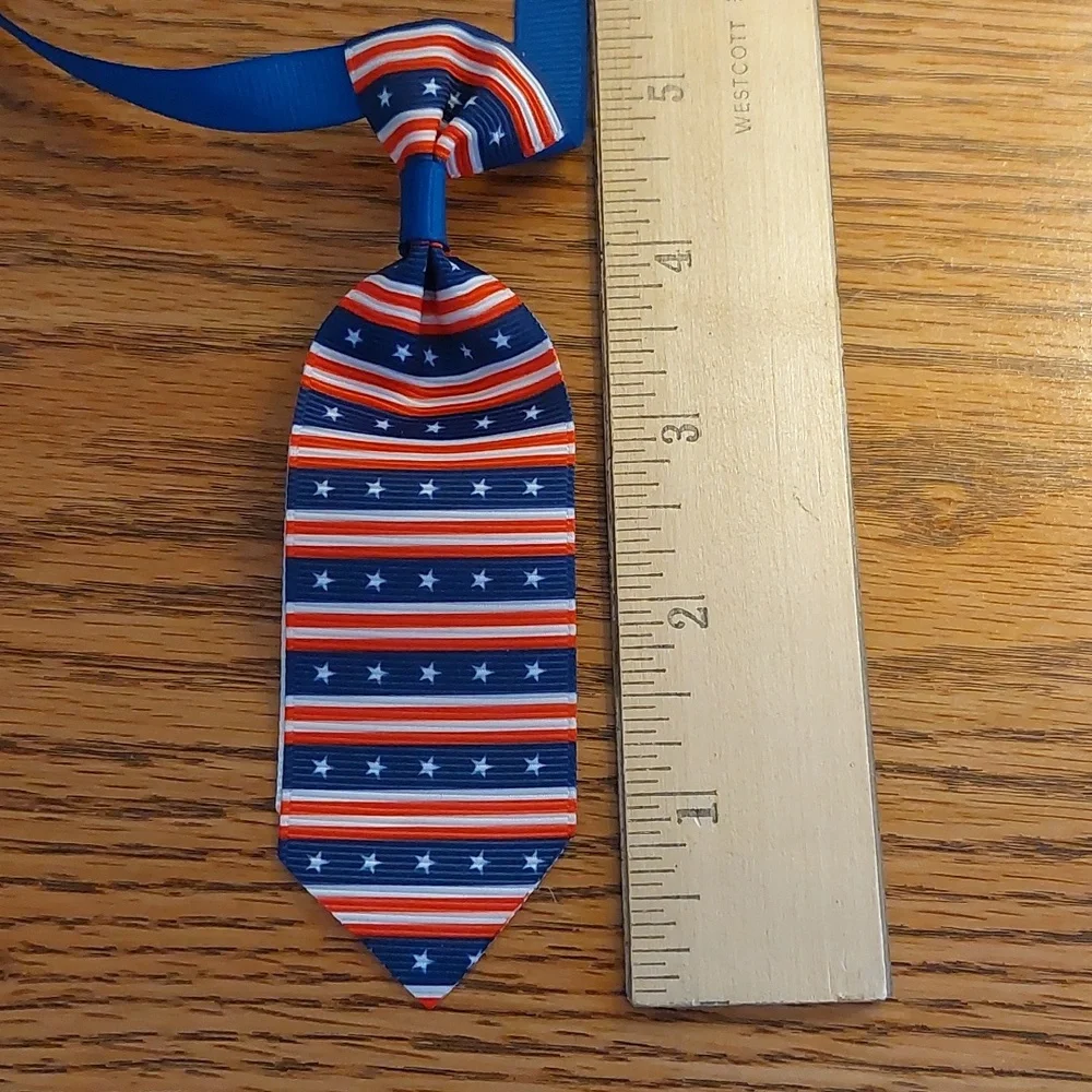 😮 3/$10 Two Patriotic Pet Tie